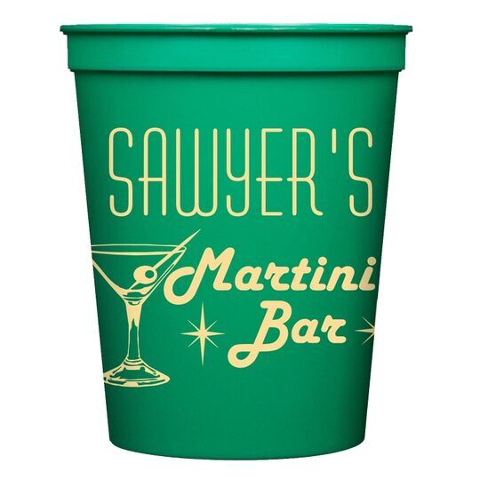 Retro Martini Bar Stadium Cups